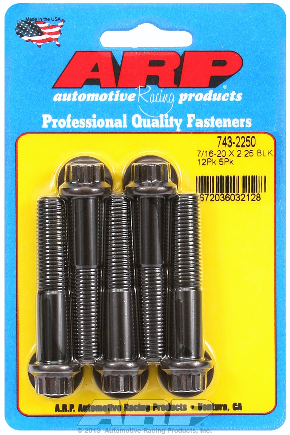 ARP 743-2250 7/16-20 x 2.250 12pt black oxide bolts