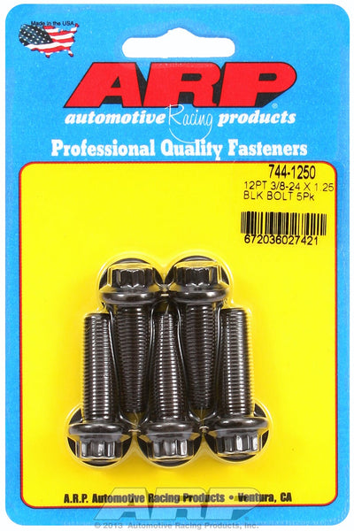 ARP 744-1250 3/8-24 x 1.250 12pt 7/16 wrenching black oxide bolts