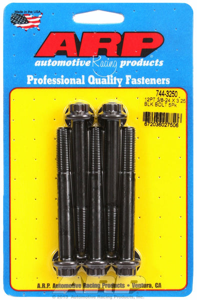ARP 744-3250 3/8-24 x 3.250 12pt 7/16 wrenching black oxide bolts