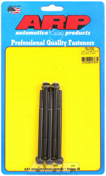 ARP 750-3750 1/4-28 x 3.750 hex black oxide bolts