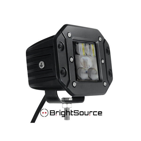 BrightSource 75002F1 3in. Single Lamp Flush Mount 5x5W Philips LEDs;25W Fog pattern; 6000K