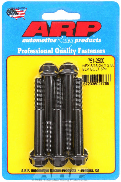 ARP 751-2500 5/16-24 x 2.500 hex black oxide bolts