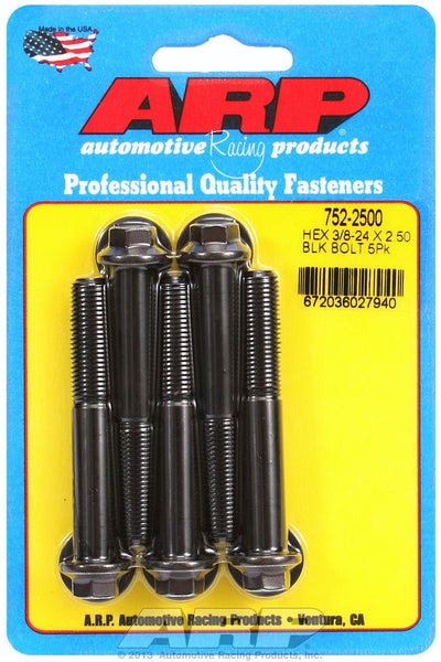 ARP 752-2500 3/8-24 x 2.500 hex black oxide bolts
