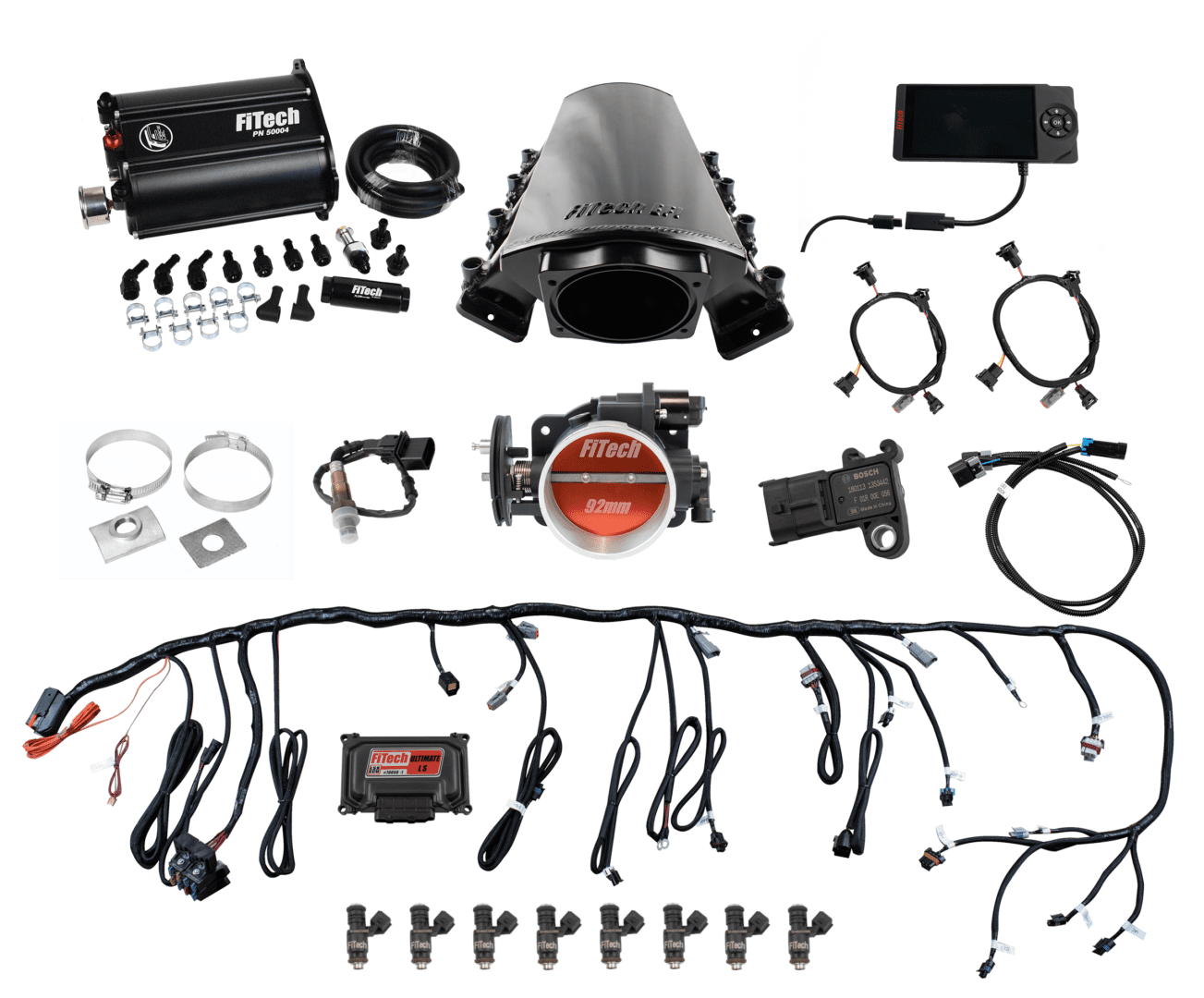 FiTech 75215 Fuel Delivery System, Ultimate LS LS7 Square Port - 500HP w/o Trans Control Plus