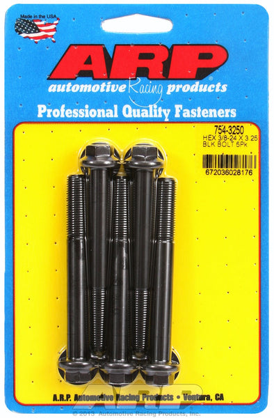 ARP 754-3250 3/8-24 x 3.250 hex 7/16 wrenching black oxide bolts