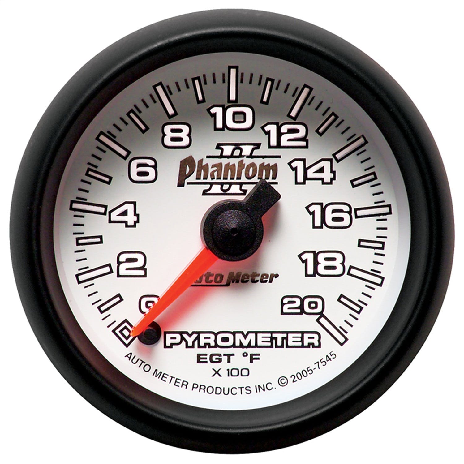 AutoMeter Products 7545 Gauge; Pyrometer (EGT); 2 1/16in.; 2000° F; Digital Stepper Motor; Phantom II