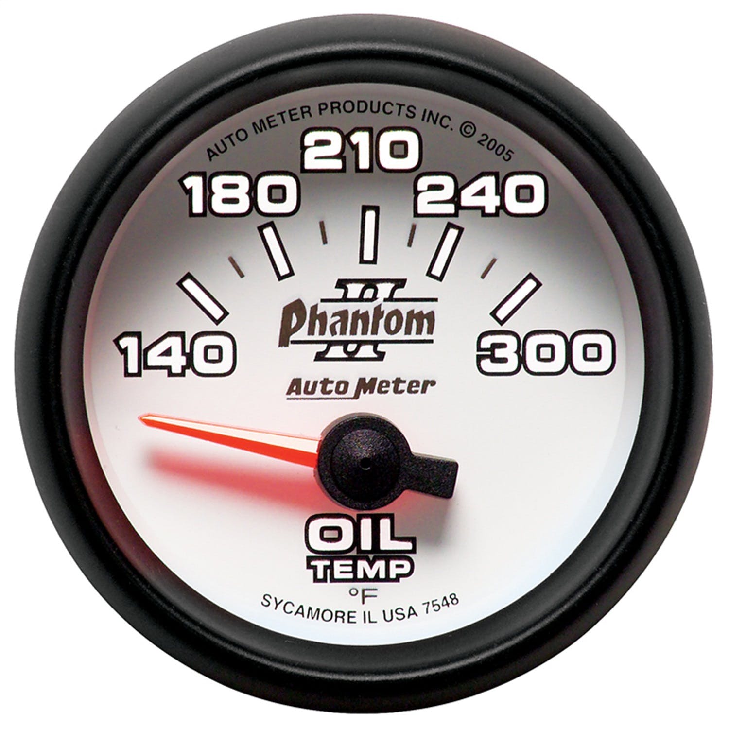 AutoMeter Products 7548 Gauge; Oil Temp; 2 1/16in.; 140-300° F; Electric; Phantom II