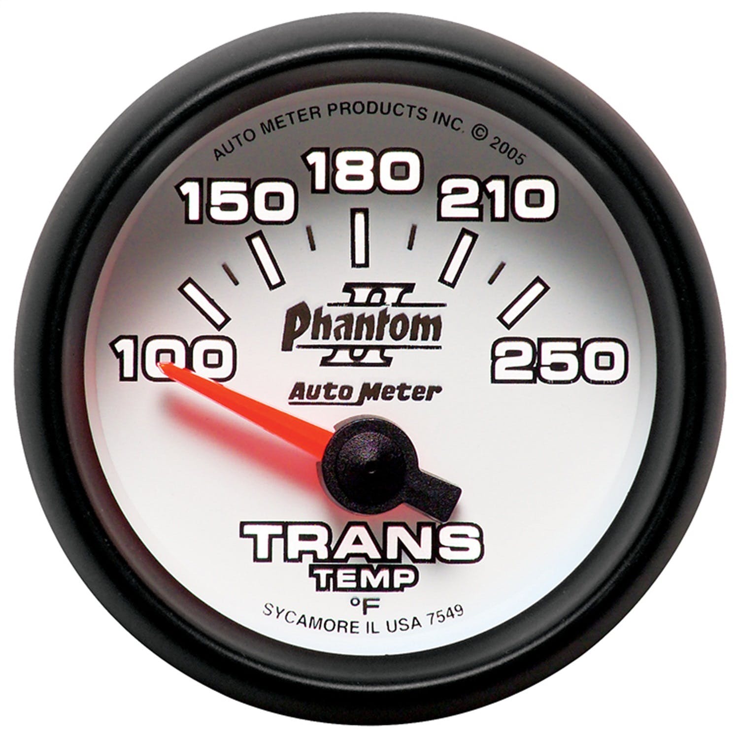 AutoMeter Products 7549 Gauge; Transmission Temp; 2 1/16in.; 100-250° F; Electric; Phantom II
