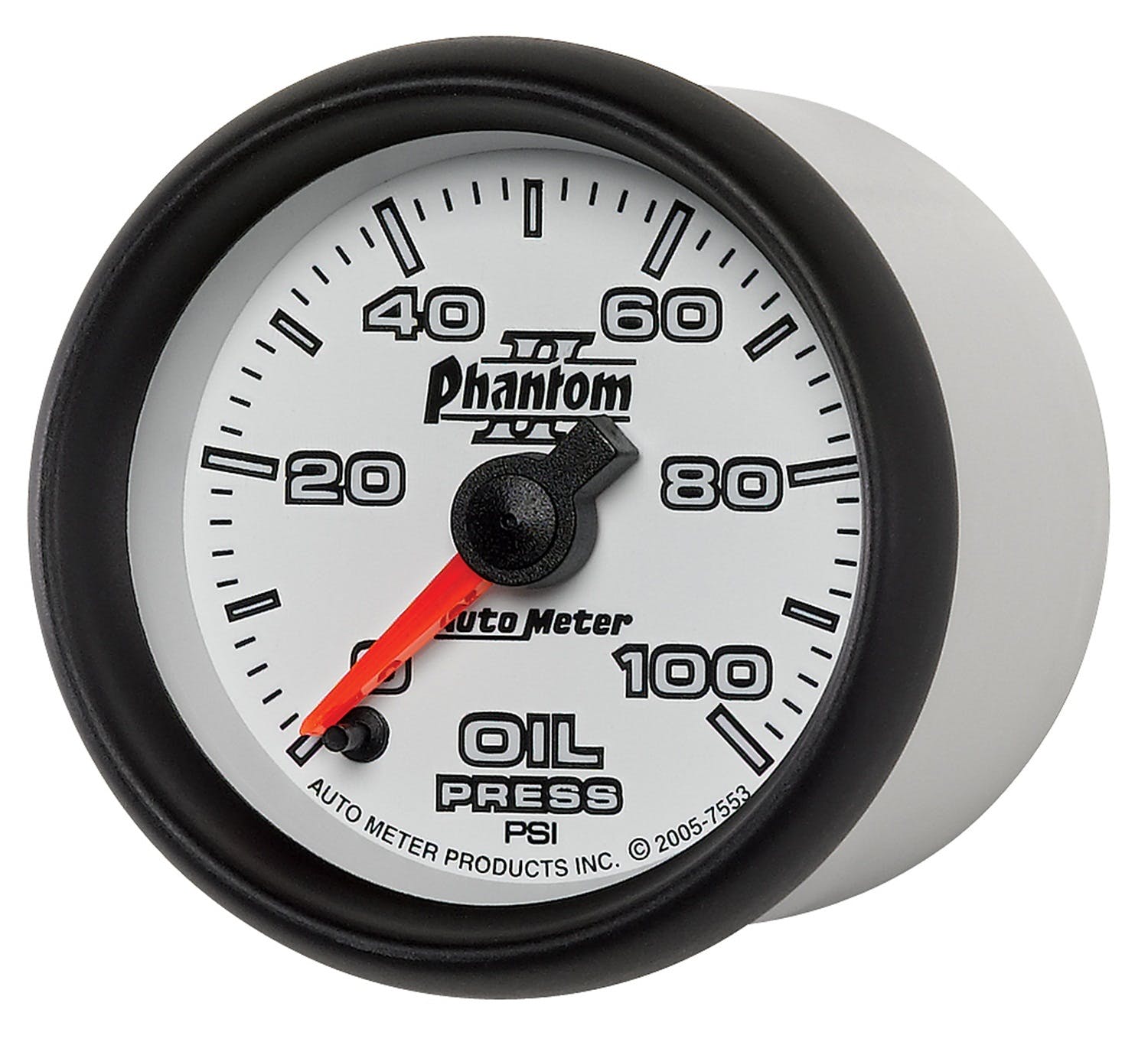 AutoMeter Products 7553 Gauge; Oil Pressure; 2 1/16in.; 100psi; Digital Stepper Motor; Phantom II