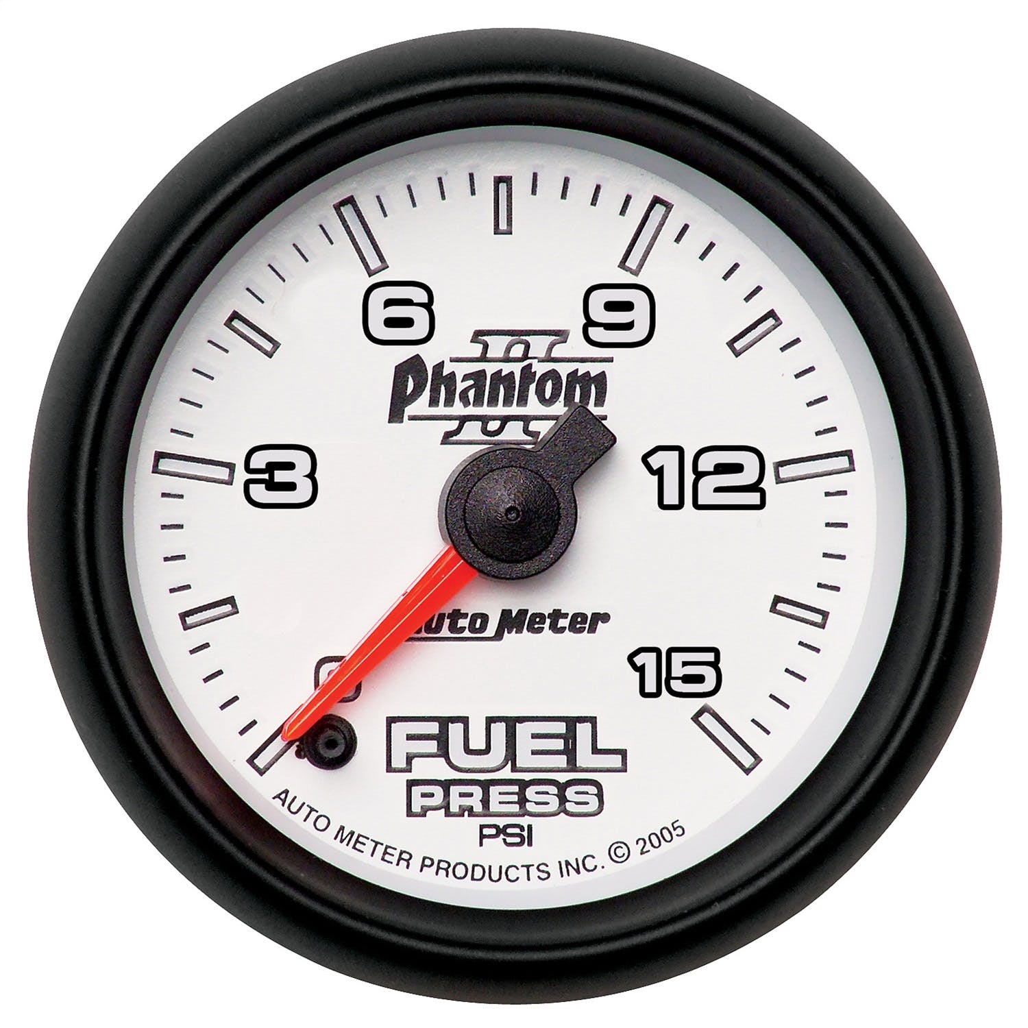 AutoMeter Products 7561 2-1/16in Full Sweep Fuel Pressure 0-15 PSI Phantom ll