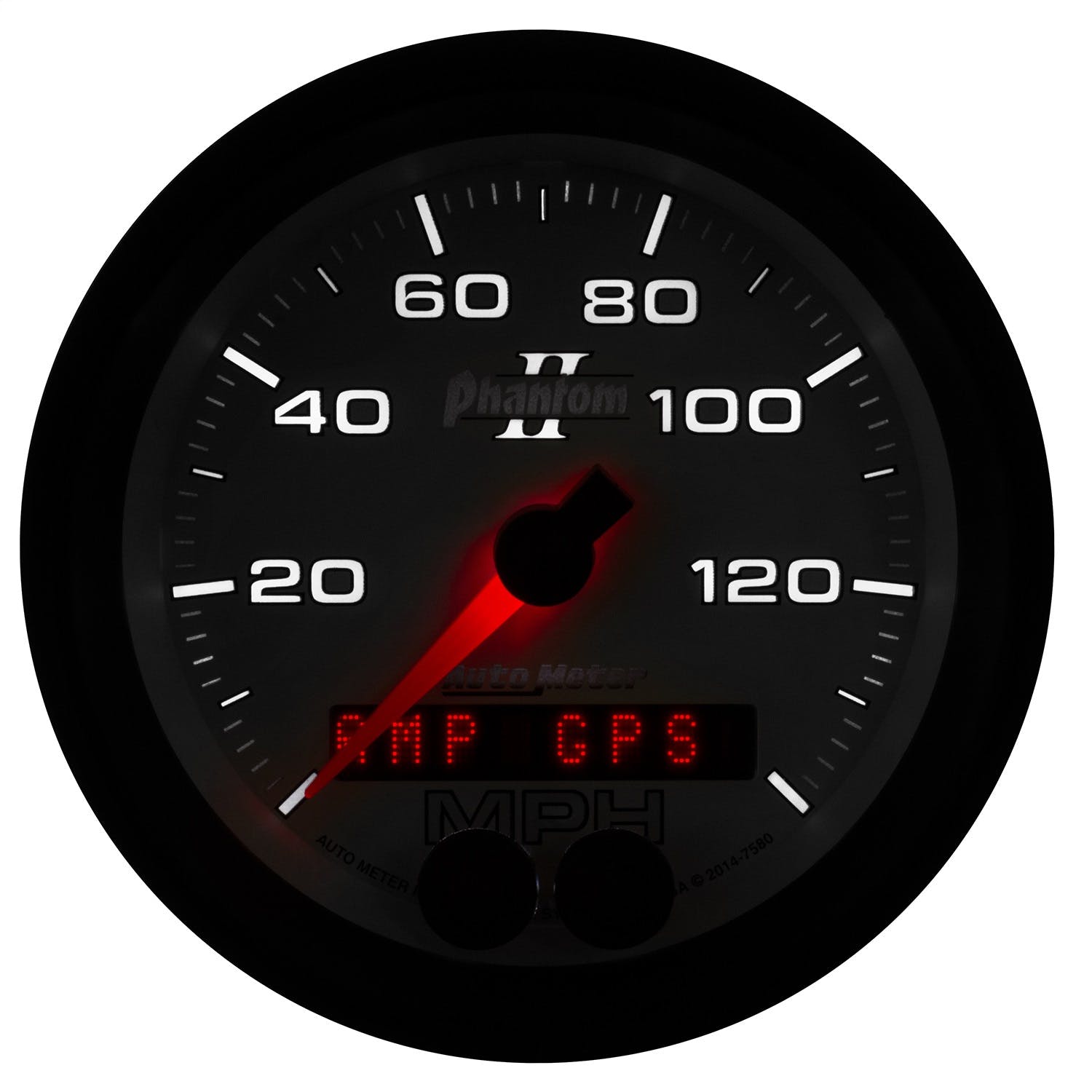 AutoMeter Products 7580 Phantom II /soeedineter Gauge 3 3/8, 140mph, GPS