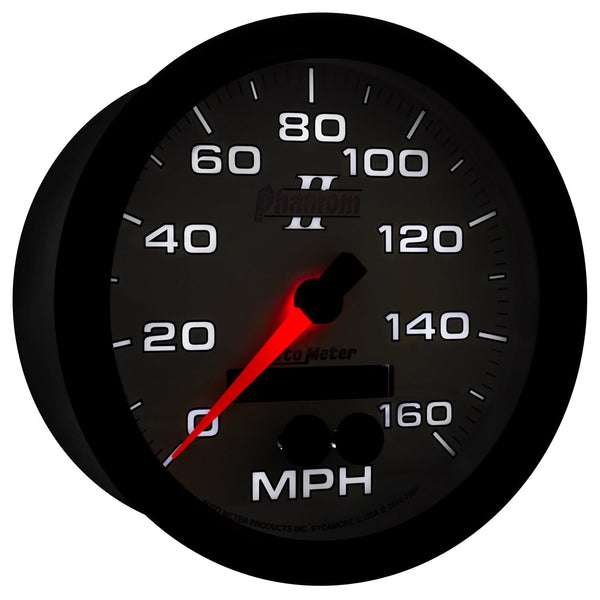 AutoMeter Products 7581 Phantom II Speedometer Gauge, 5, 140mph, GPS