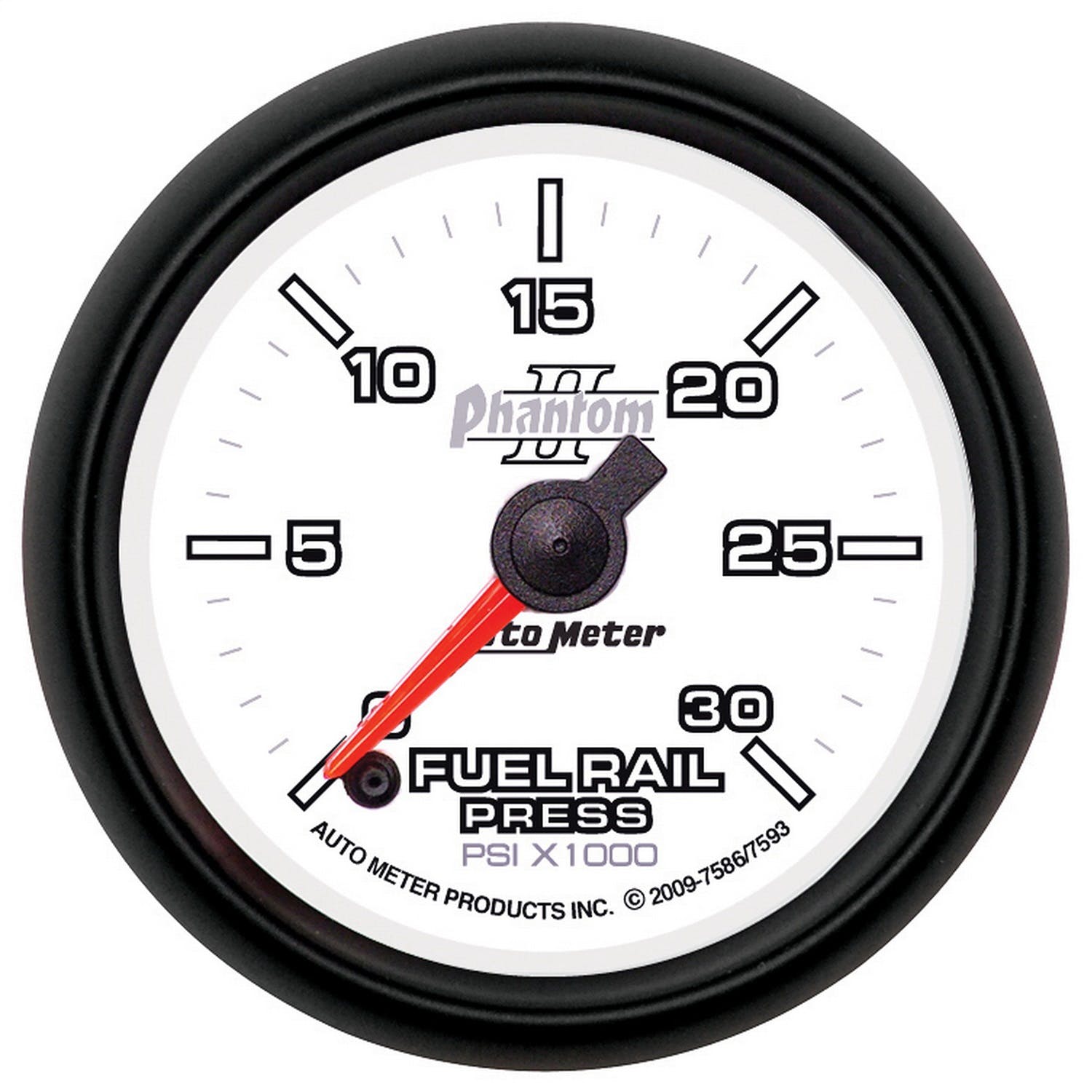 AutoMeter Products 7593 2-1/16 Fuel Pressure Gauge Phantom II 0 to 30,000 psi