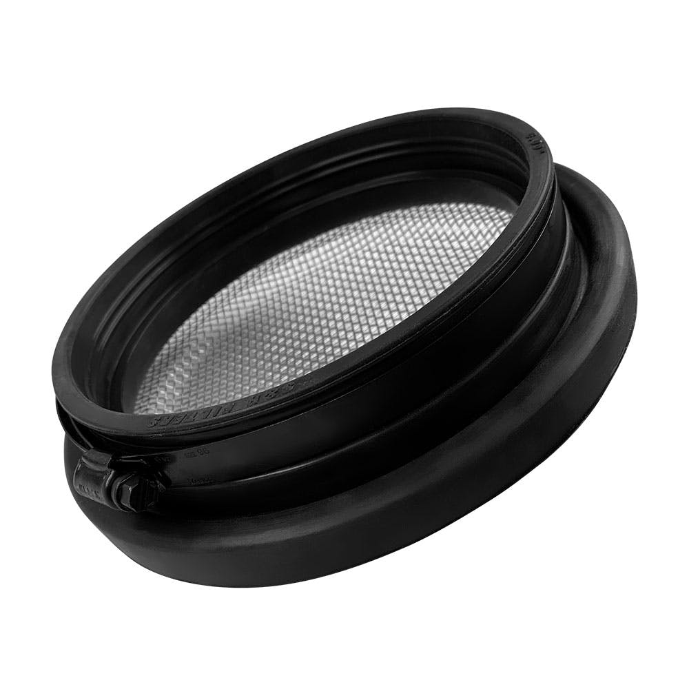 S&B Filters 77-3000 Turbo Screen 4.0 Inch Black Stainless Steel Mesh W/Stainless Steel Clamp