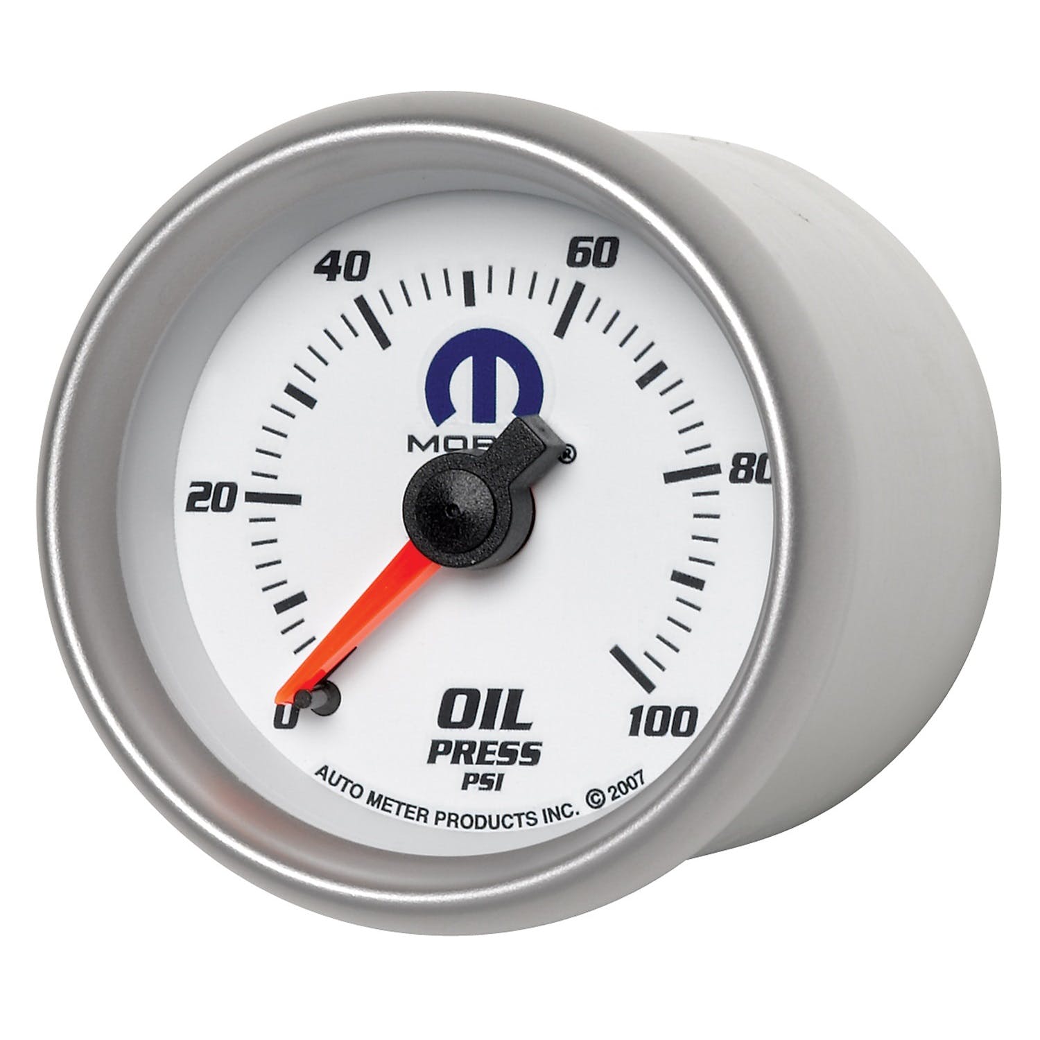 AutoMeter Products 880028 Gauge; Oil Pressure; 2 1/16in.; 100psi; Mechanical; White; Mopar