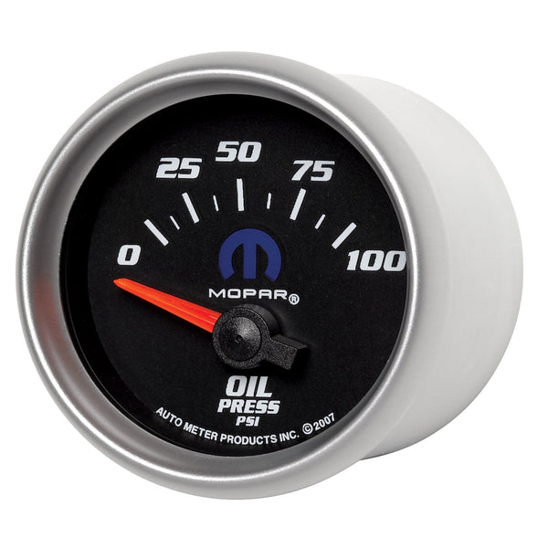 AutoMeter Products 880015 Gauge; Oil Pressure; 2 1/16in.; 100psi; Electric; Black; Mopar