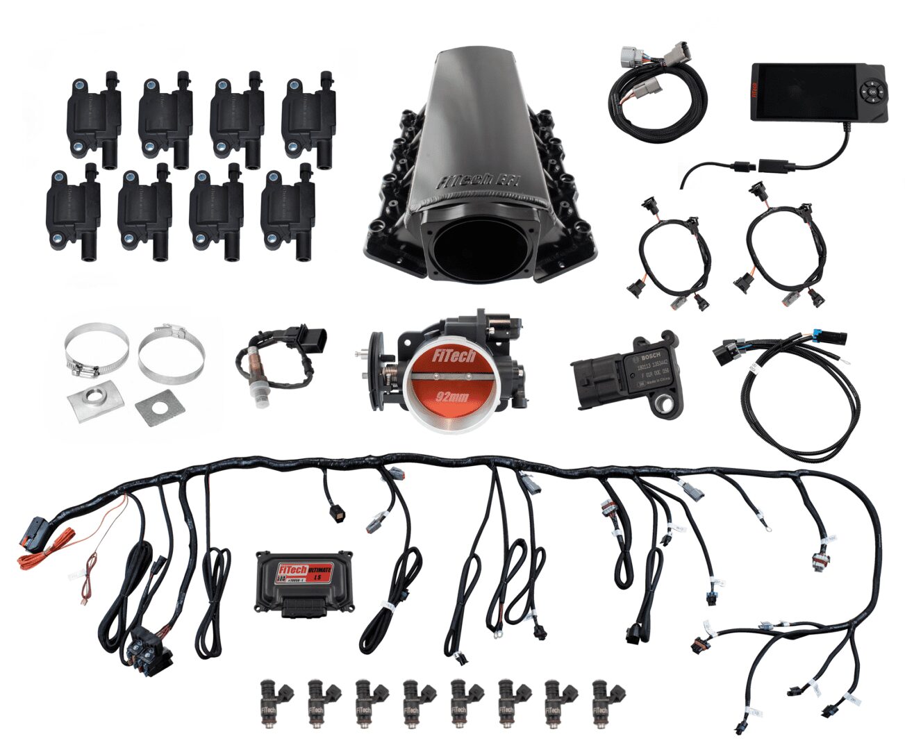 FiTech 78007 Ultimate LS Truck Kit (500 HP/Trans Control/Tight-Fit In-Tank/Cathedral Port)