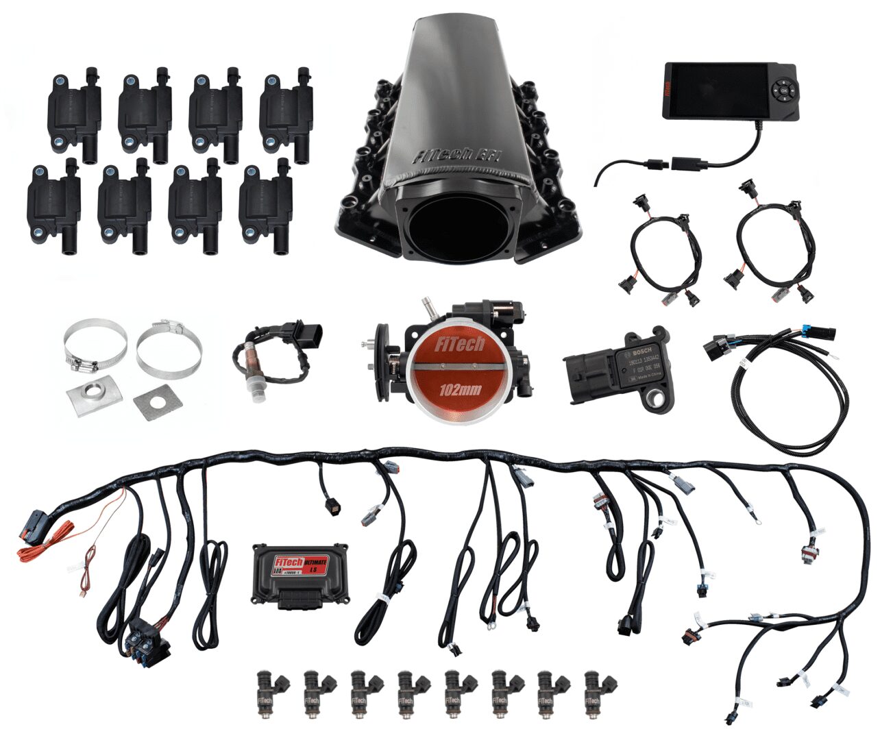 FiTech 78008 Ultimate LS Truck Kit (750 HP/No Trans Control/Tight-Fit In-Tank/Cathedral Port)