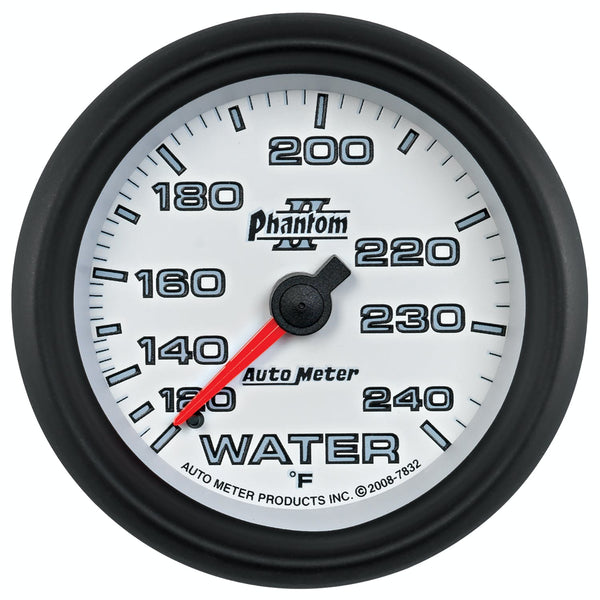 AutoMeter Products 7832 GAUGE; WATER TEMP; 2 5/8in.; 120-240° F; MECHANICAL; PHANTOM II
