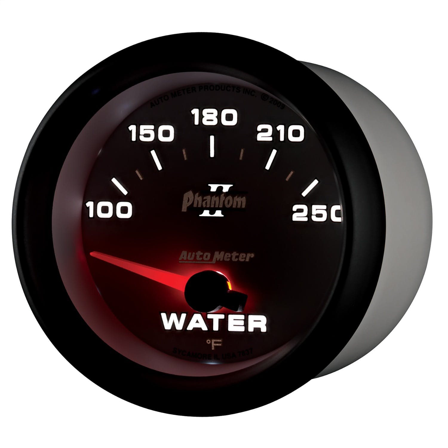 AutoMeter Products 7837 Gauge; Water Temp; 2 5/8in.; 100-250° F; Electric; Phantom II
