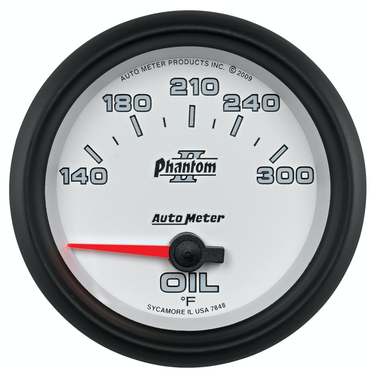 AutoMeter Products 7848 Gauge; Oil Temp; 2 5/8in.; 140-300° F; Electric; Phantom II
