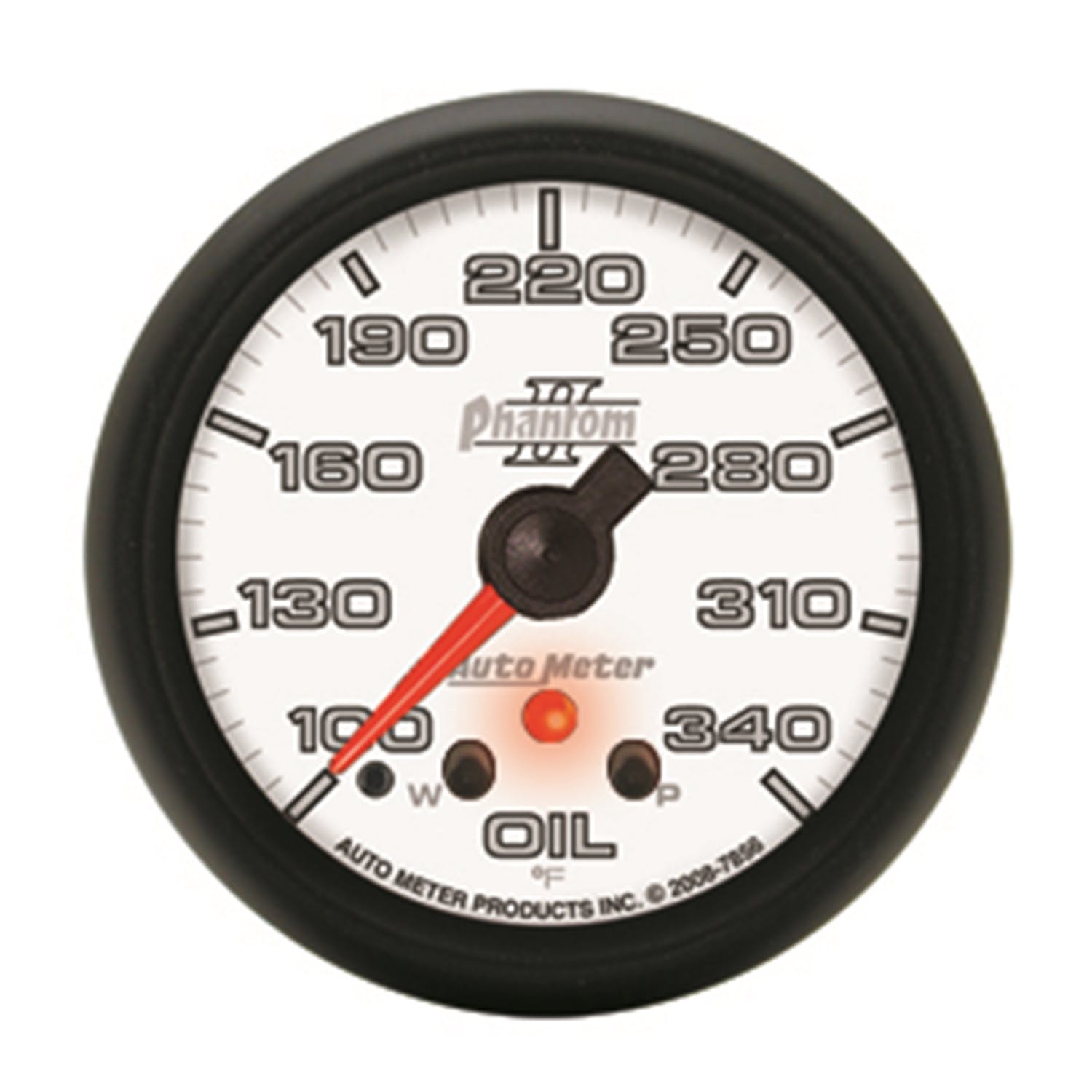 AutoMeter Products 7856 Gauge; Oil Temp; 2 1/16in.; 340° F; Stepper Motor w/Peak/Warn; Phantom II