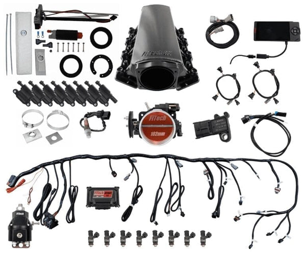 FiTech 78604 Ultimate LS Master Kit 70004 w/ 50015 Go-Fuel In-Tank Module, 54001 regulator