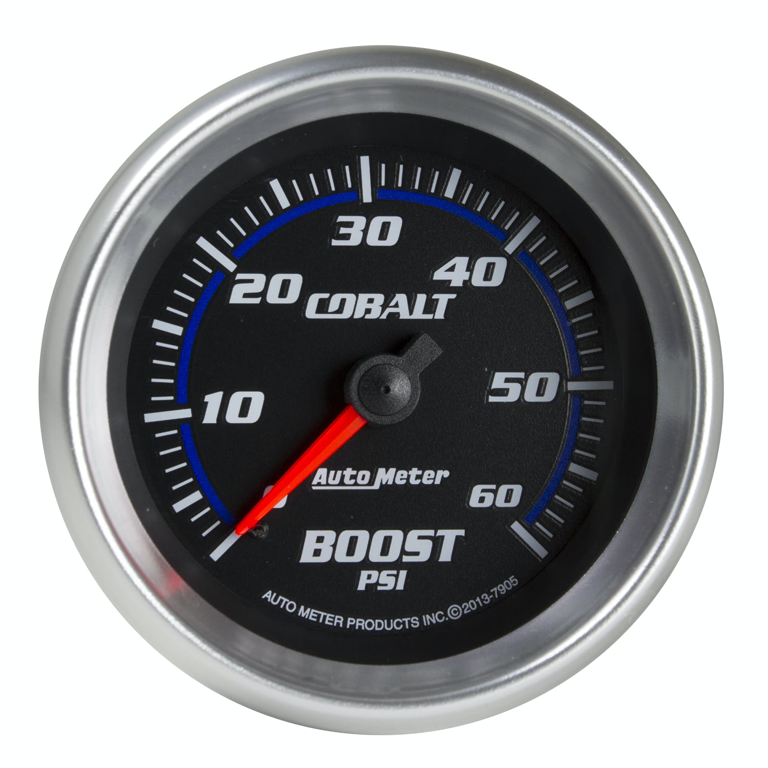 AutoMeter Products 7905 Boost Gauge, 2 5/8in, 60psi, Mechanical, Cobalt