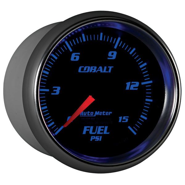 AutoMeter Products 7911 Gauge; Fuel Pressure; 2 5/8in.; 15psi; Mechanical; Cobalt