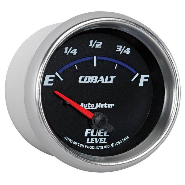 AutoMeter Products 7916 Gauge; Fuel Level; 2 5/8in.; 240 ohm E to 33 ohm F; Elec; Cobalt