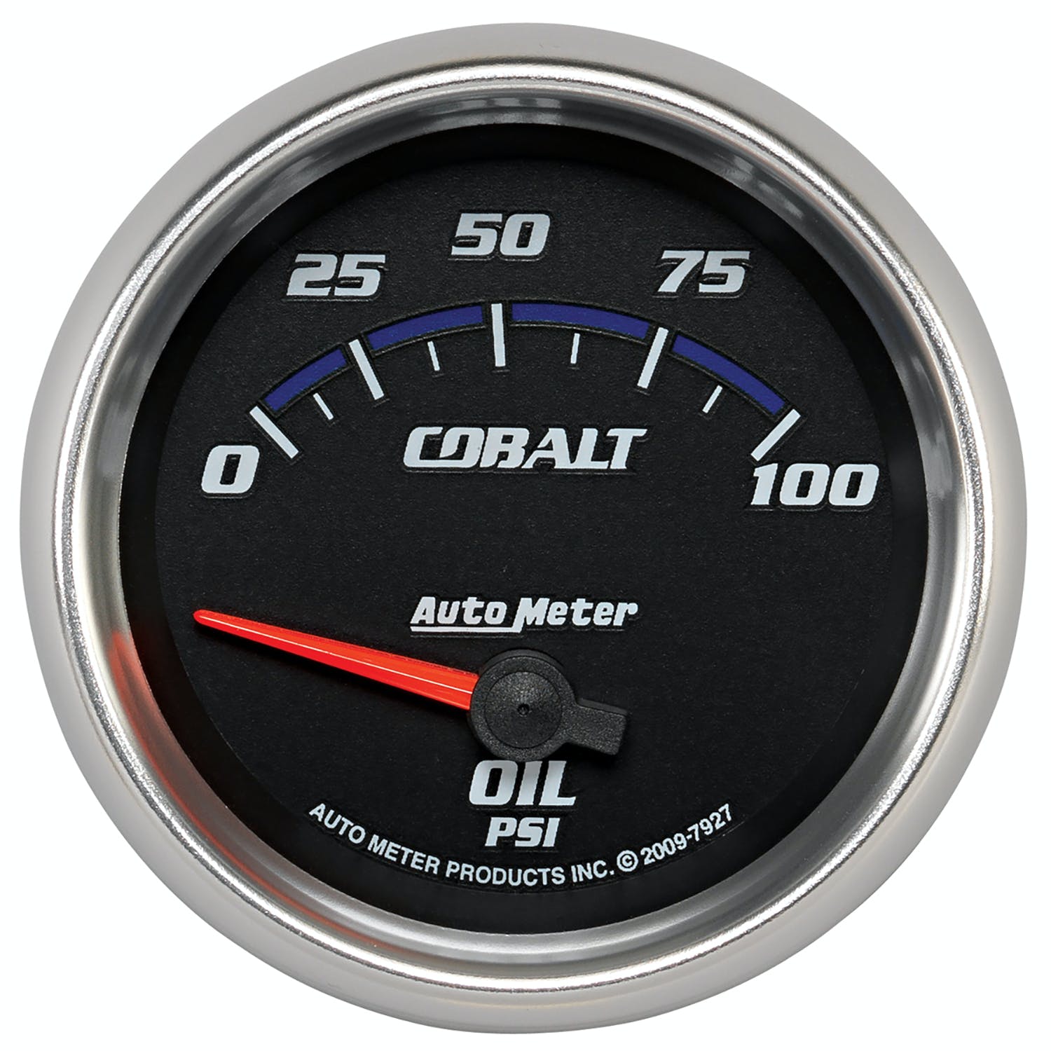 AutoMeter Products 7927 Gauge; Oil Pressure; 2 5/8in.; 100psi; Electric; Cobalt