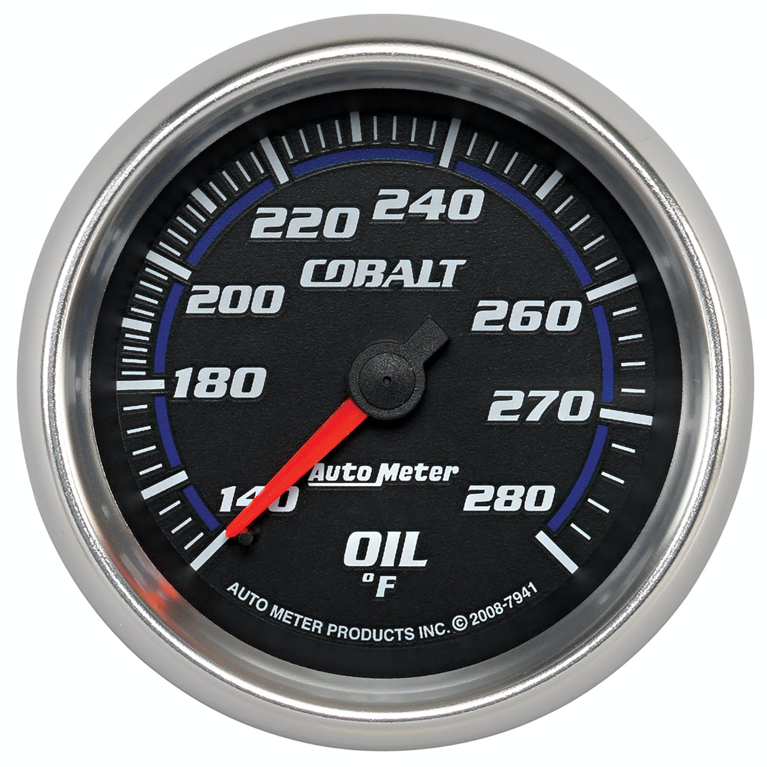 AutoMeter Products 7941 Gauge; Oil Temp; 2 5/8in.; 140-280° F; Mechanical; Cobalt
