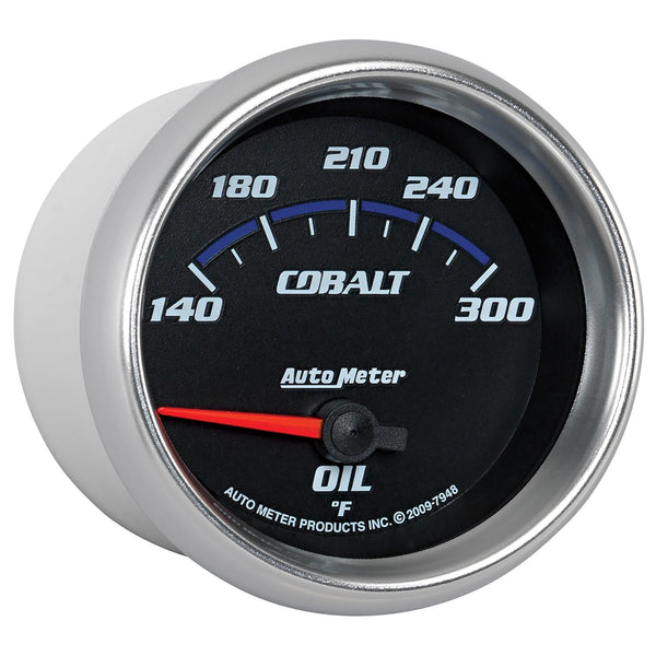 AutoMeter Products 7948 Gauge; Oil Temp; 2 5/8in.; 140-300° F; Electric; Cobalt