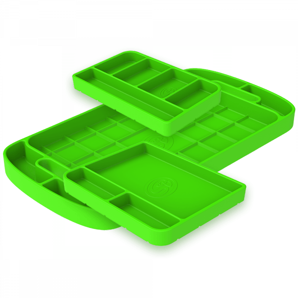 S&B Filters 80-1000 Tool Tray Silicone 3 Piece Set Color Lime Green