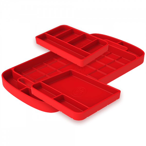S&B Filters 80-1001 Tool Tray Silicone 3 Piece Set Color Red