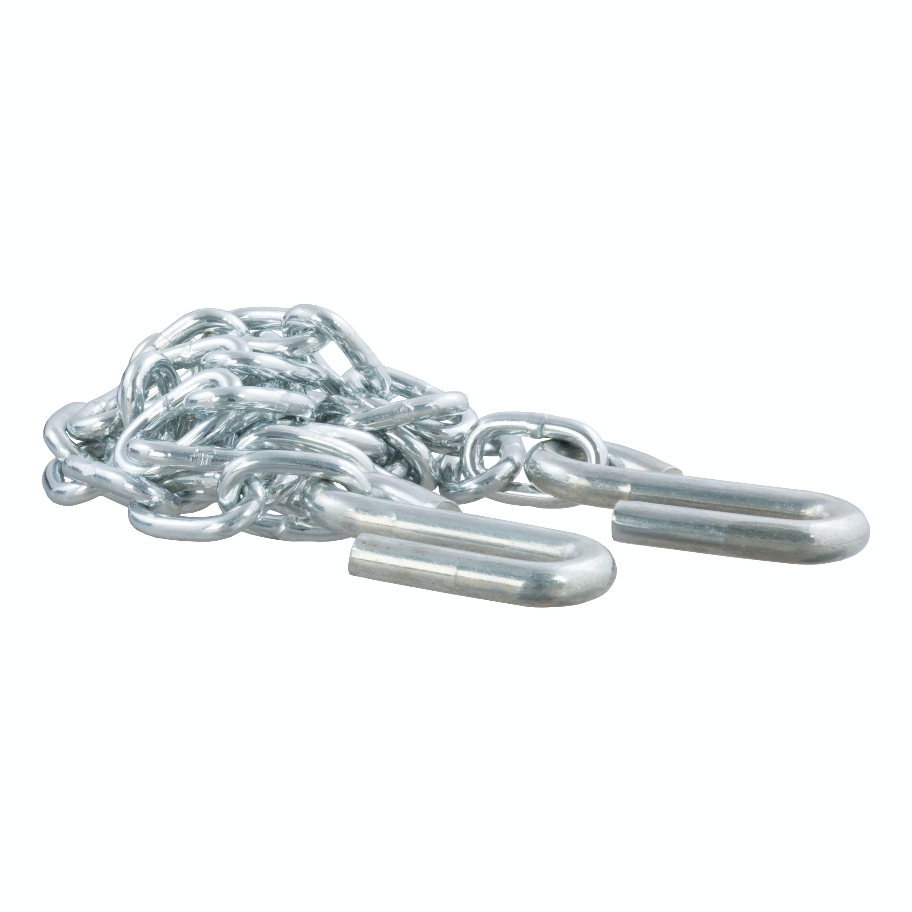 CURT 80010 48 Safety Chain with 2 S-Hooks (2,000 lbs, Clear Zinc)