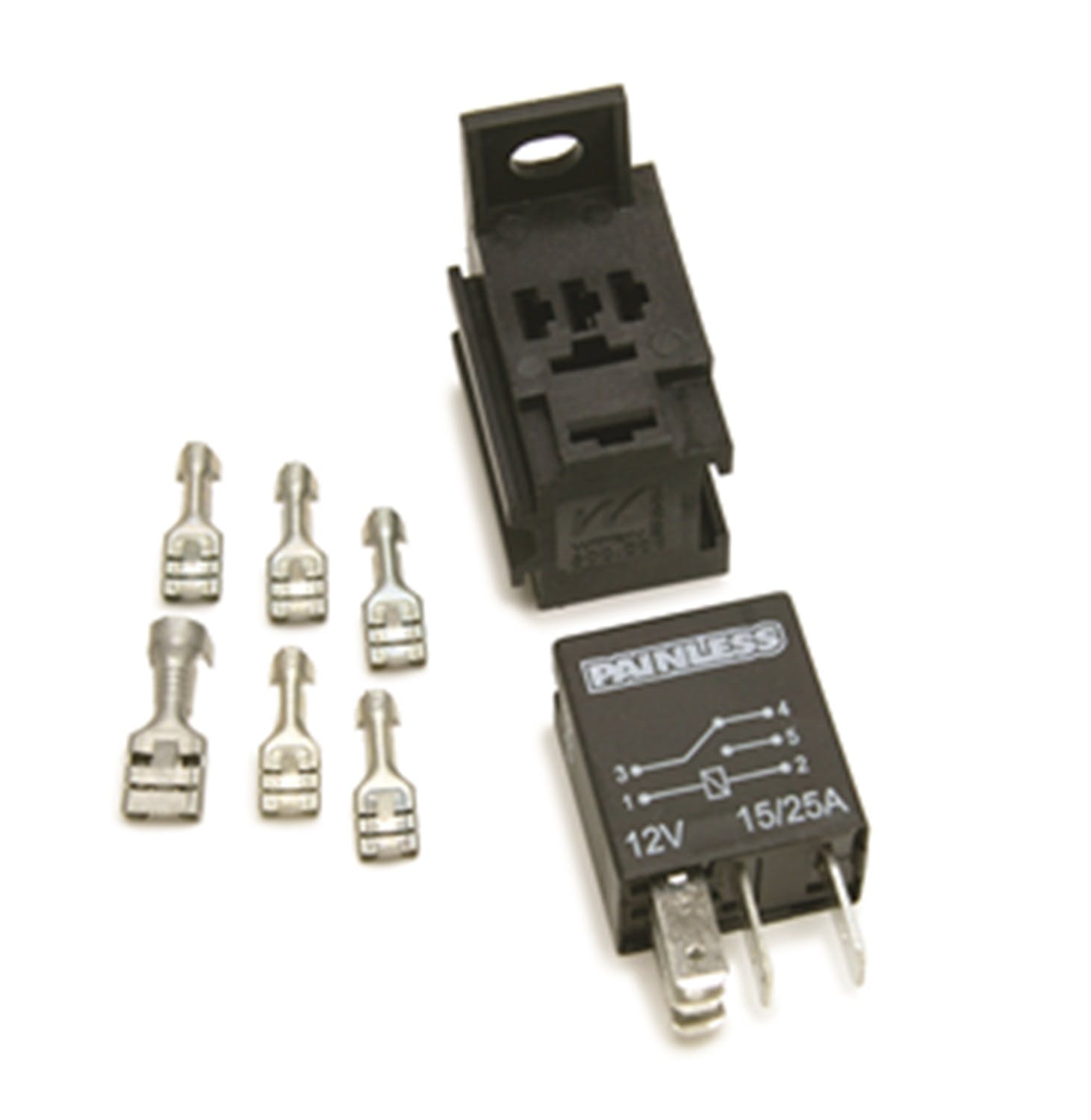 Painless 80136 Micro Relay w/Base/Terminals