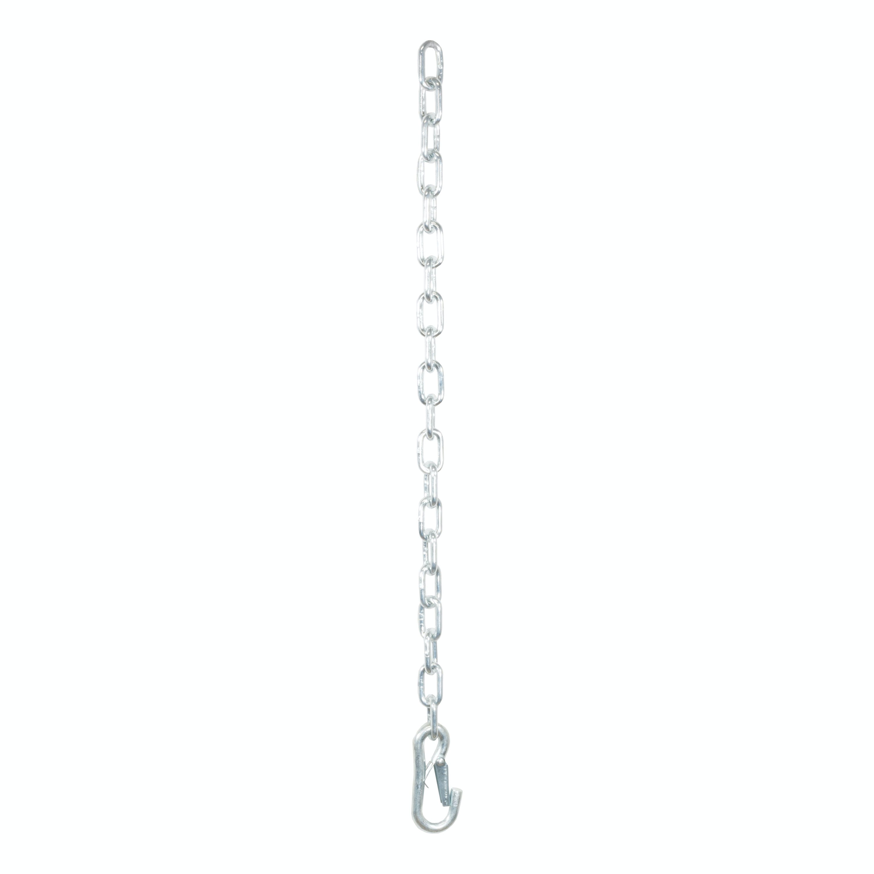 CURT 80313 27 Safety Chain with 1 Snap Hook (5,000 lbs, Clear Zinc)