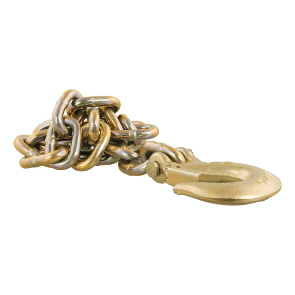 CURT 80316 35 Safety Chain with 1 Clevis Hook (24,000 lbs, Yellow Zinc)
