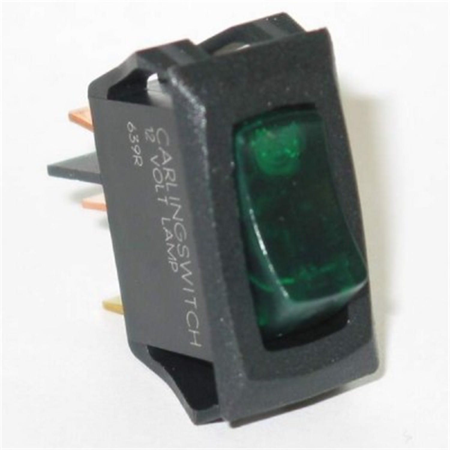 Painless 80413 Small Rocker Switch (On/Off Green Lighted)