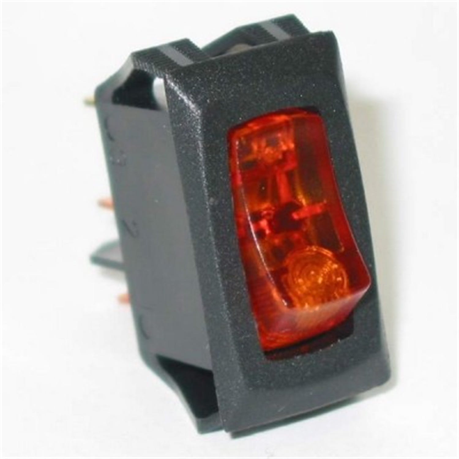 Painless 80414 Small Rocker Switch (On/Off Amber Lighted)