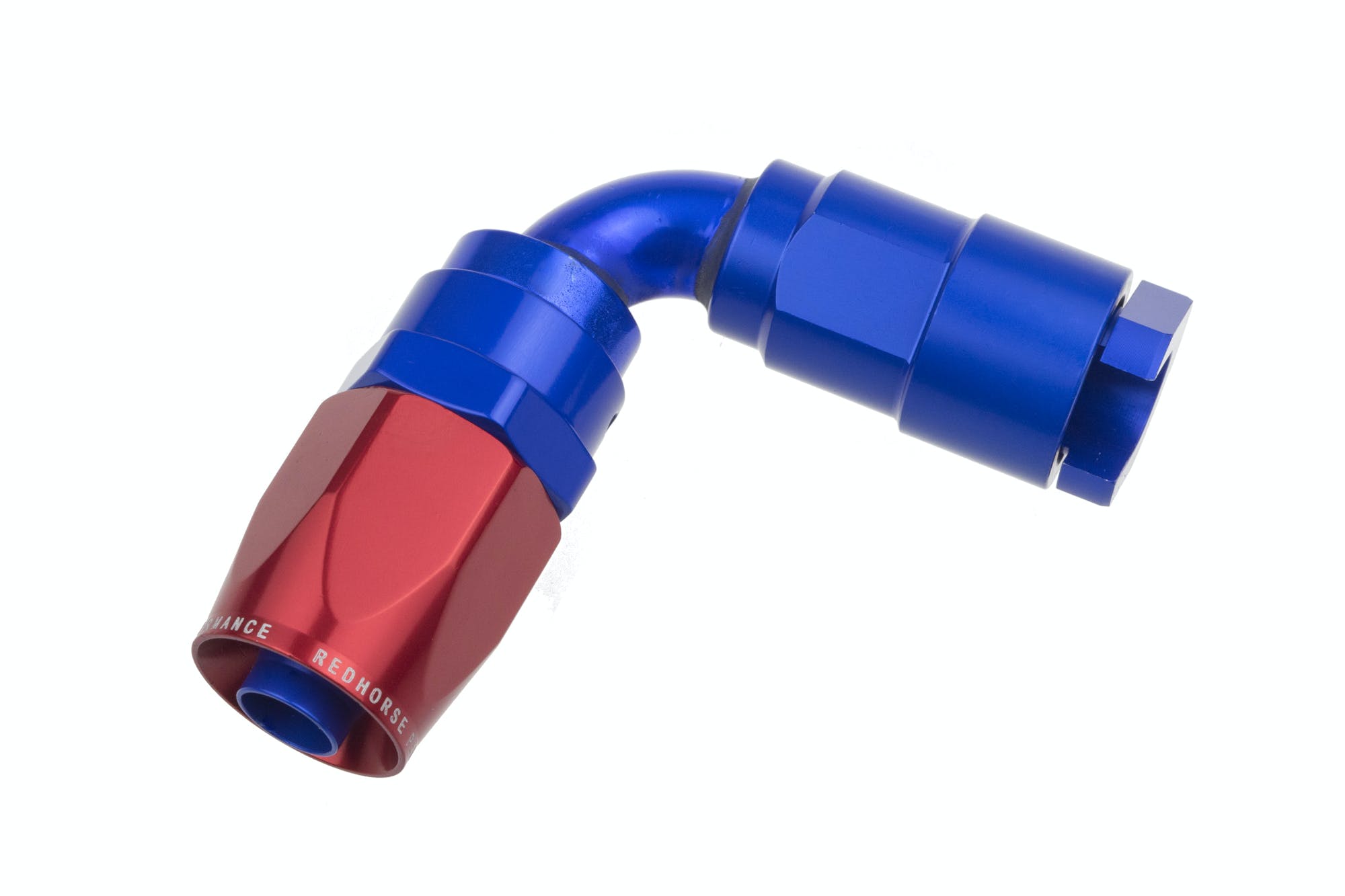 Redhorse Performance 8090-06-06-1 -06 to 3/8in SAE quick disconnect Female 90deg - Red/blue
