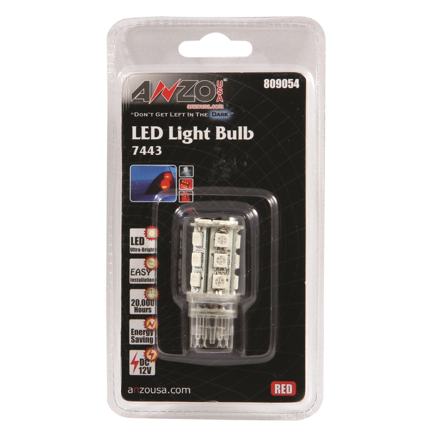 AnzoUSA 809054 7443 Red - 18 LED's 1 3/4" Tall