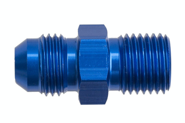 Redhorse Performance 8161-08-10-1 -08 Male AN/JIC flare to M10x1.0 inverted adapter - blue