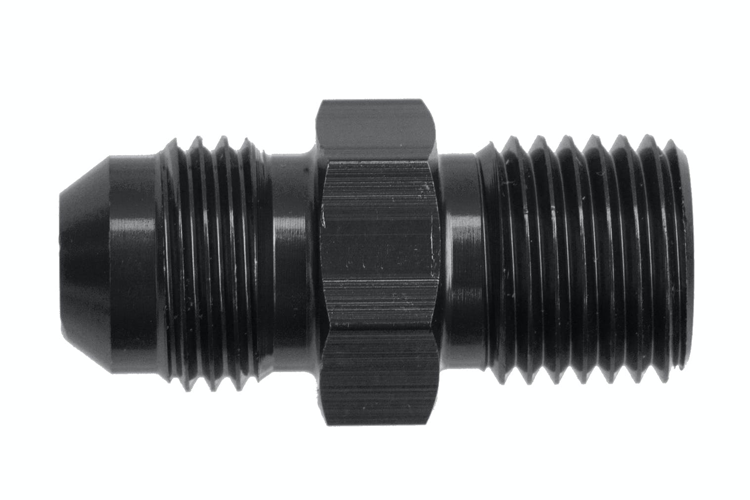 Redhorse Performance 8161-08-18-2 -08 Male AN/JIC flare to M18x1.5 inverted adapter - black