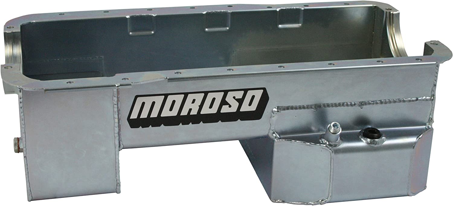 Moroso 20534 Wet Rear Sump Steel Oil Pan (7.5 deep/7qt/Baffled/ Ford SB-351W SCCA/NASA)