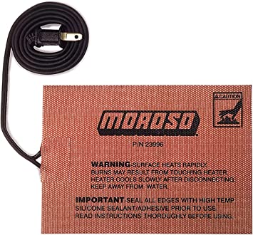 Moroso 23996 Self-Adhesive External Heat Pad (5 x 7, Etched Foil Design)