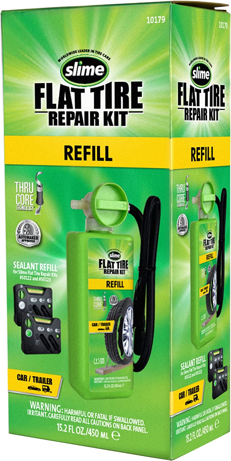 Slime 10179 Flat Tire Repair Kit Refill Bottle 450ml