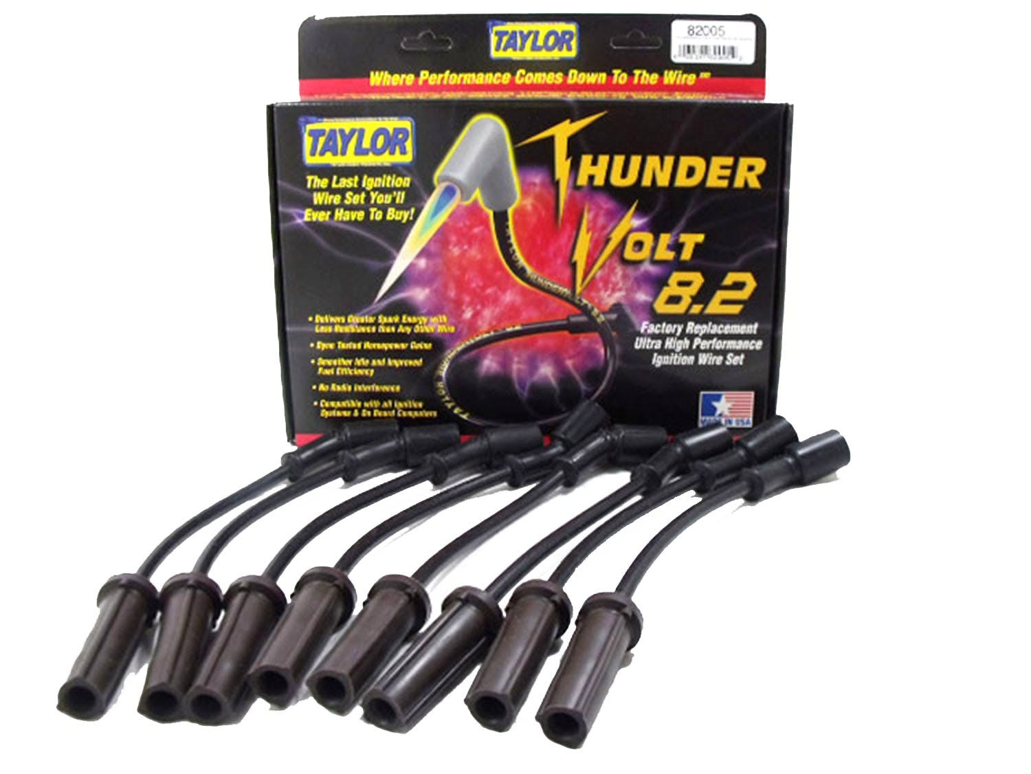 Taylor Cable Products 82005 Thundervolt 8.2 custom 8 cyl black