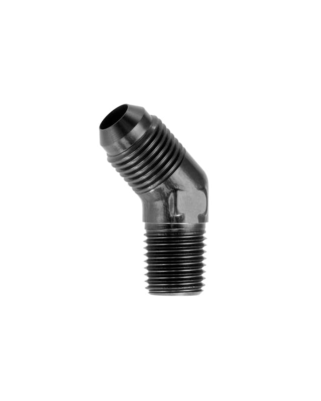 Redhorse Performance 823-06-06-2 -06 45 degree Male adapter to -06 (3/8in) NPT Male - black